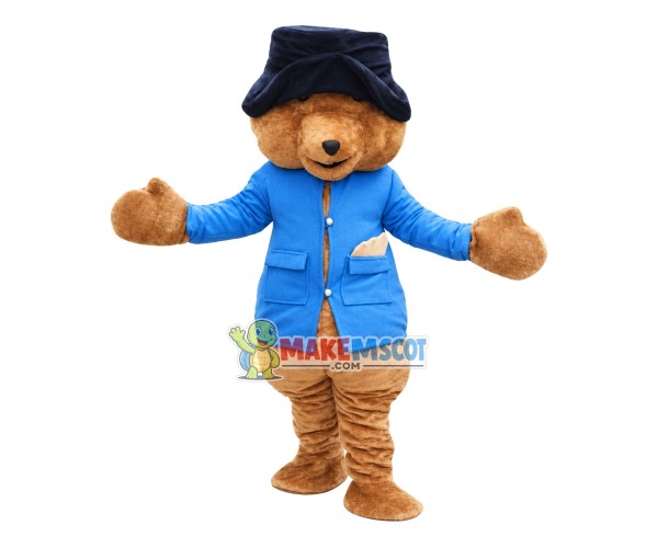 Bear In Black Turban Mascot Costume Bear In Black Turban Mascot Costume