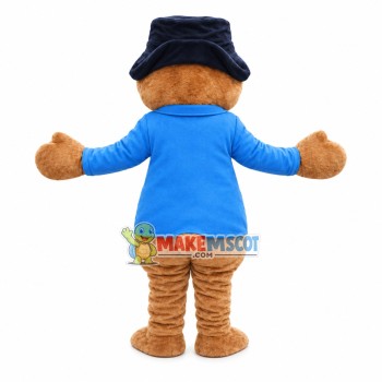 Bear In Black Turban Mascot Costume Bear In Black Turban Mascot Costume