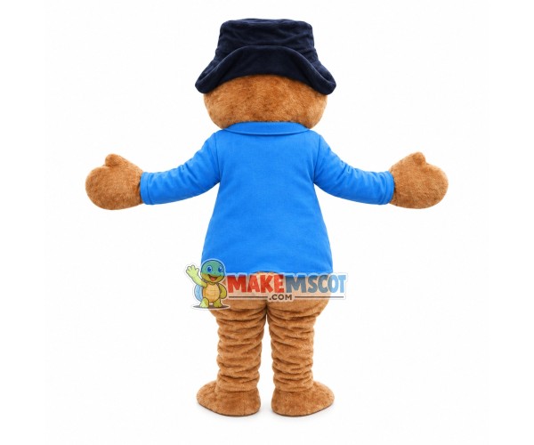 Bear In Black Turban Mascot Costume Bear In Black Turban Mascot Costume