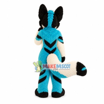 Enchanting Blue Power Wolf Mascot Costume Enchanting Blue Power Wolf Mascot Costume