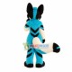 Enchanting Blue Power Wolf Mascot Costume Enchanting Blue Power Wolf Mascot Costume