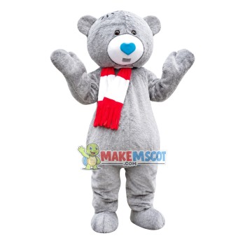 Gray Soft Bear Mascot Costume