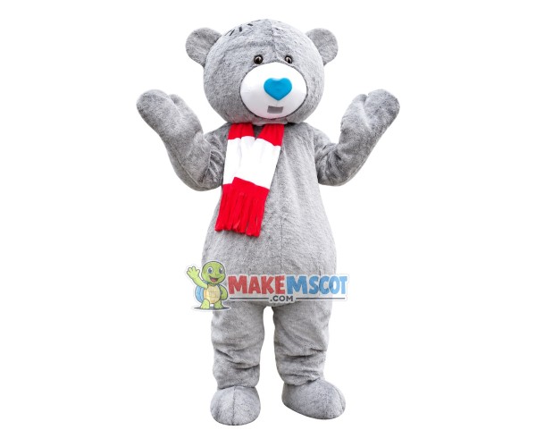 Gray Soft Bear Mascot Costume Gray Soft Bear Mascot Costume