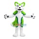 Green & White Adult Wolf Mascot Costume Green & White Adult Wolf Mascot Costume
