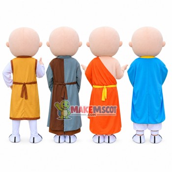 Little Monk Of The Temple Mascot Costume Little Monk Of The Temple Mascot Costume
