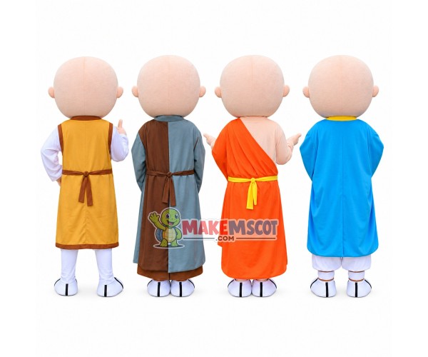 Little Monk Of The Temple Mascot Costume Little Monk Of The Temple Mascot Costume