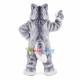 Gray Older Wolf Mascot Costume Gray Older Wolf Mascot Costume