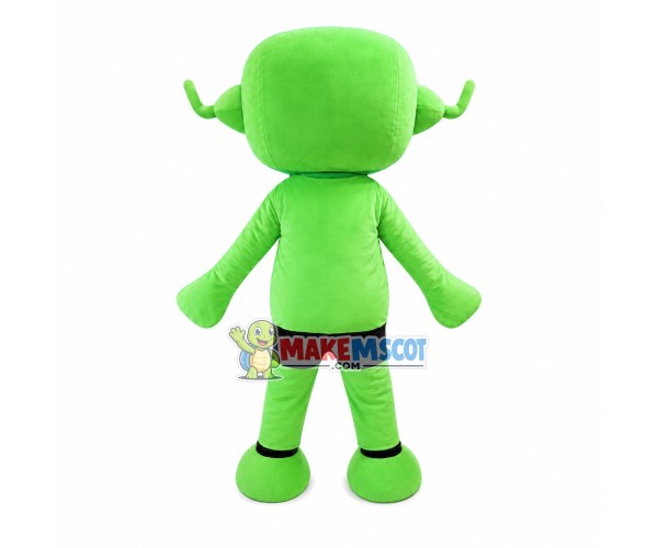 Square Head Green Robot Mascot Costume Square Head Green Robot Mascot Costume