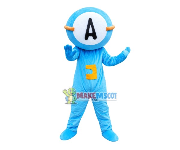 Light Blue Shield Doll Mascot Costume Light Blue Shield Doll Mascot Costume