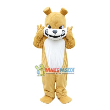 Frightening Big Bulldog Mascot Costume Frightening Big Bulldog Mascot Costume