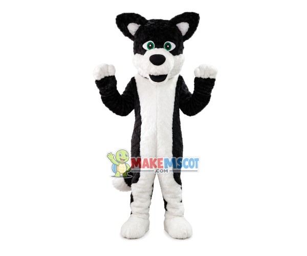 Frank Black & White Dog Mascot Costume Frank Black & White Dog Mascot Costume