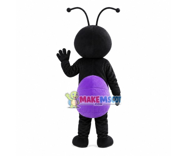 Pleased Black Ant Mascot Costume Pleased Black Ant Mascot Costume