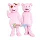 Friendly Pig Brothers Mascot Costume Friendly Pig Brothers Mascot Costume
