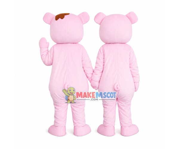 Friendly Pig Brothers Mascot Costume Friendly Pig Brothers Mascot Costume