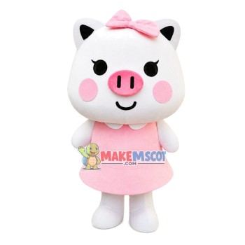 Cute Pink Pig Sister Mascot Costume Cute Pink Pig Sister Mascot Costume