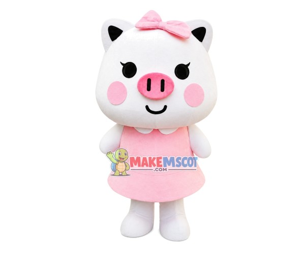 Cute Pink Pig Sister Mascot Costume
