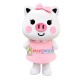 Cute Pink Pig Sister Mascot Costume