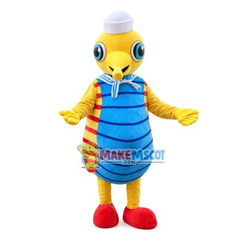 Striped Hippocampus Mascot Costume Striped Hippocampus Mascot Costume