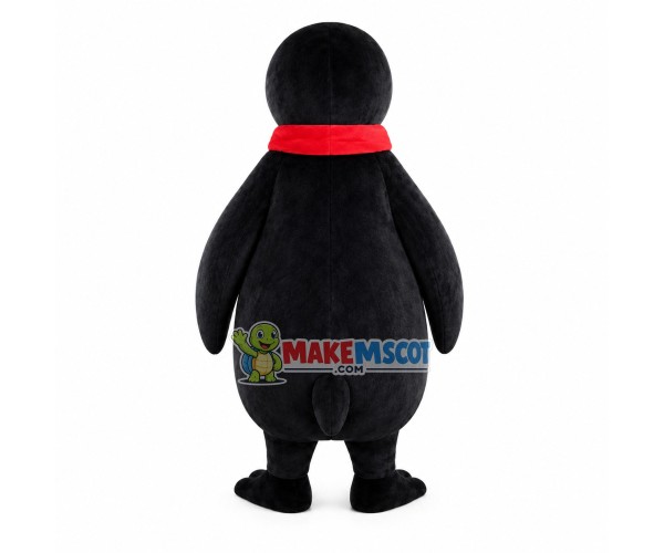 Noisy Penguin With Scarf Mascot Costume Noisy Penguin With Scarf Mascot Costume