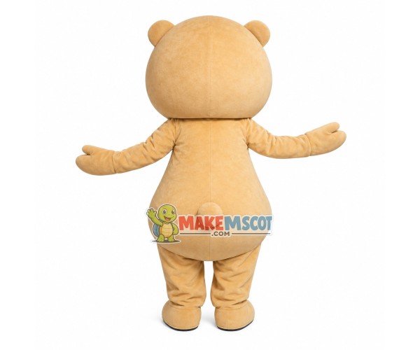 Simple Khaki Bear Mascot Costume