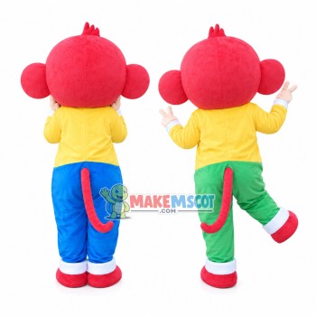 Playful Cute Twins Monkey Mascot Costume