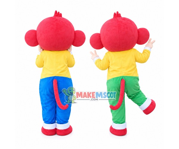 Playful Cute Twins Monkey Mascot Costume