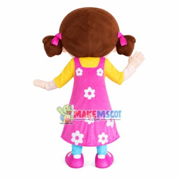 Pretty Girl In The Flower Dress Mascot Costume