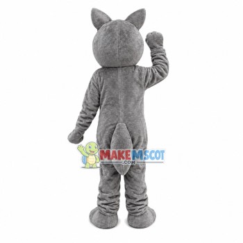 Evil Gray Wolf Mascot Costume Evil Gray Wolf Mascot Costume
