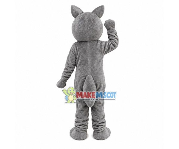 Evil Gray Wolf Mascot Costume Evil Gray Wolf Mascot Costume