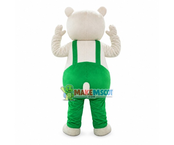 Hippo With Green Pants Mascot Costume Hippo With Green Pants Mascot Costume
