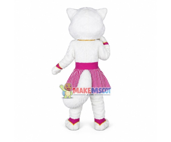 Beautiful White Cat Mascot Costume Beautiful White Cat Mascot Costume
