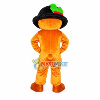 Brown Bear In The Oversize Hat Mascot Costume Brown Bear In The Oversize Hat Mascot Costume