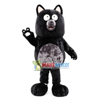 Small Black Dog Adult Mascot Costume
