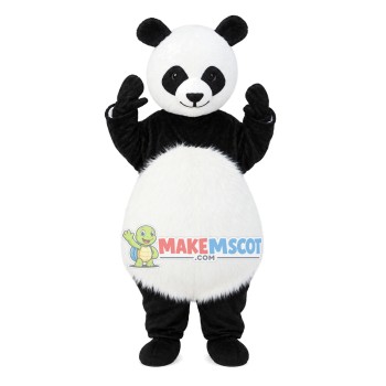 Precious Panda Mascot Costume Long Wool