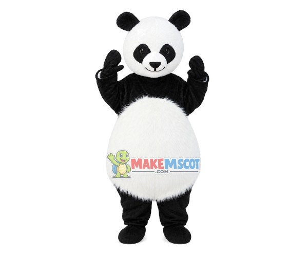 Precious Panda Mascot Costume Long Wool