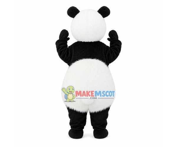 Precious Panda Mascot Costume Long Wool