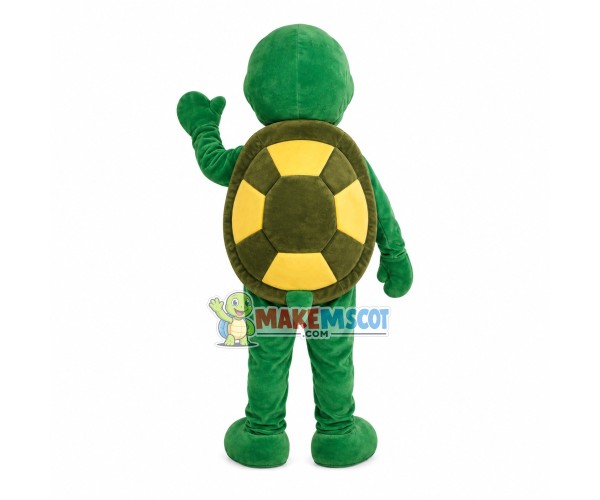 Crumpled Green Turtle Mascot Costume Crumpled Green Turtle Mascot Costume