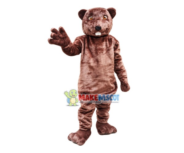 Brown Soft Beaver Mascot Costume Brown Soft Beaver Mascot Costume