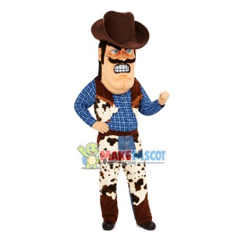 Angry Farmer Mascot Costume Angry Farmer Mascot Costume