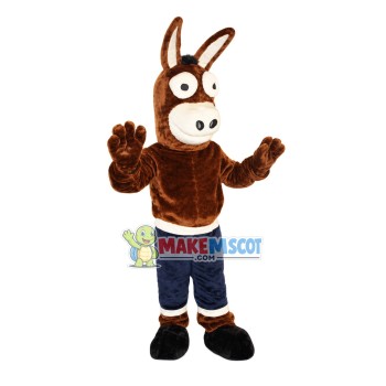 Brown Donkey In The Tights Mascot Costume Brown Donkey In The Tights Mascot Costume
