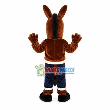 Brown Donkey In The Tights Mascot Costume Brown Donkey In The Tights Mascot Costume