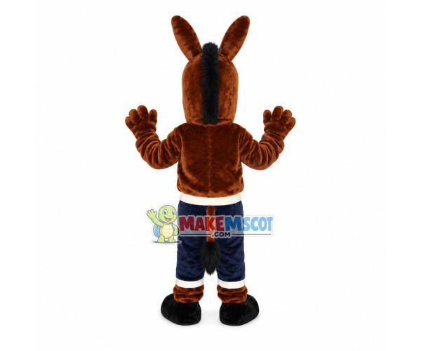 Brown Donkey In The Tights Mascot Costume Brown Donkey In The Tights Mascot Costume