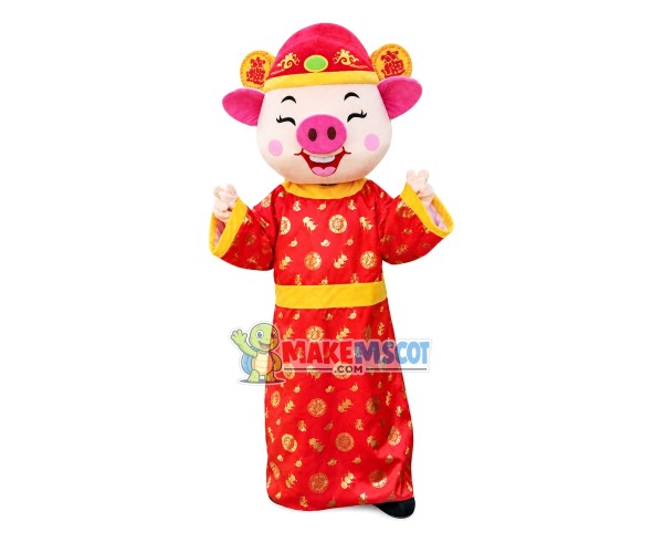 Wealth Pig Mascot Adult Costume Wealth Pig Mascot Adult Costume