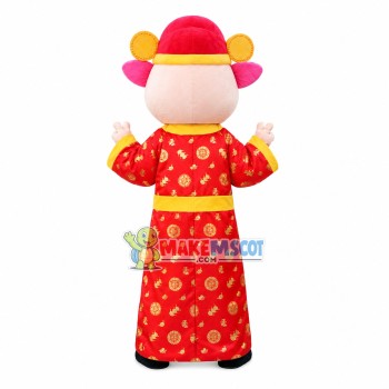 Wealth Pig Mascot Adult Costume