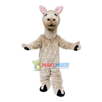 Docile Alpaca Mascot Furry Costume Docile Alpaca Mascot Furry Costume
