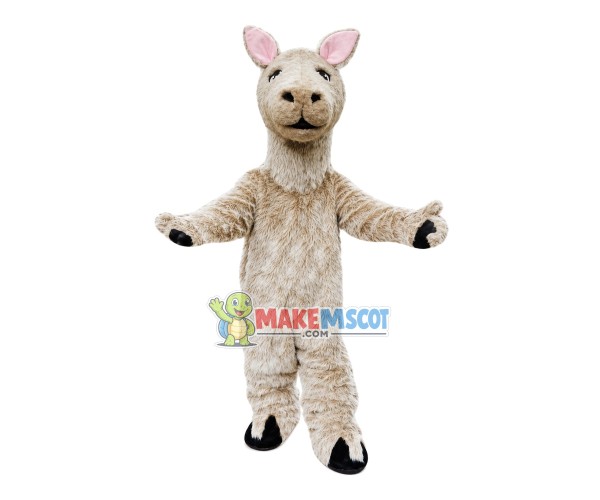 Docile Alpaca Mascot Furry Costume Docile Alpaca Mascot Furry Costume