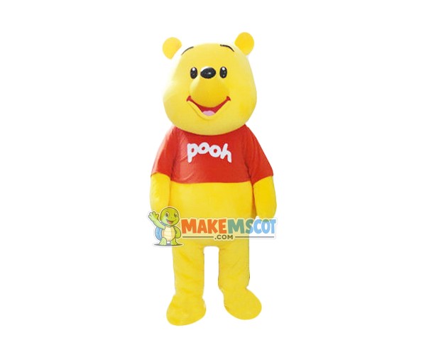 Printed Winnie The Pooh Cartoon Mascot Costume