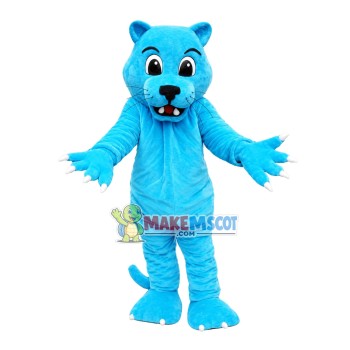 Blue Panther With Sharp Claws Mascot Costume Blue Panther With Sharp Claws Mascot Costume