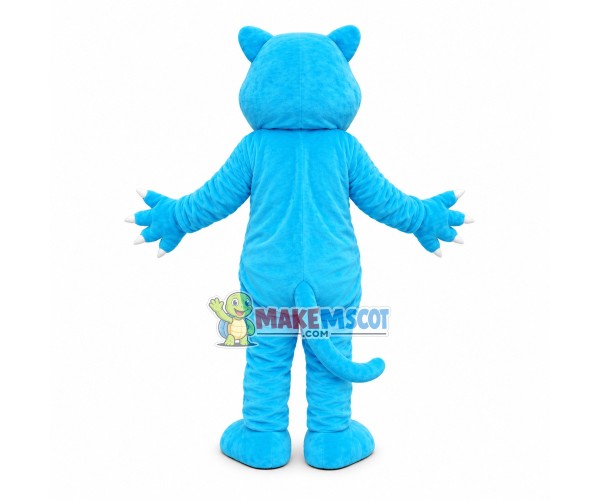 Blue Panther With Sharp Claws Mascot Costume Blue Panther With Sharp Claws Mascot Costume