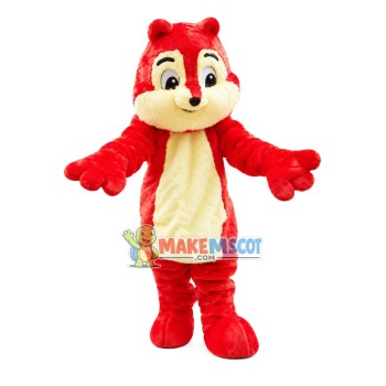 Soft Lightweight Red Chipmunk Mascot Costume